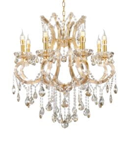 CANDIL DE CRISTAL DORADO ELEGANTE