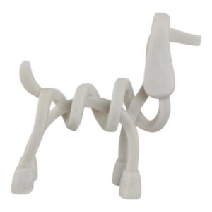 Escultura De Perro “Ninove” En Resina Cuarzo