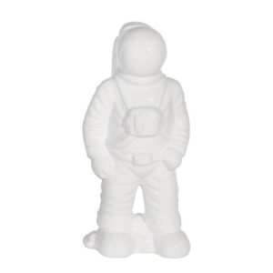 Estatua De Astronauta De Cerámica Blanco De 31Cm