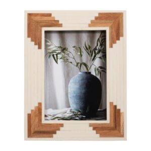 Marco De Fotos De Resina Con Diseño De Madera En Cascada
