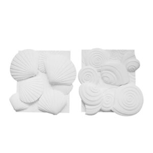 Set De Cuadros Decorativos En Relieve Con Conchas Blancas