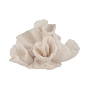 Escultura Decorativa De Coral Blanco En Resina