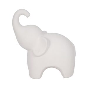 Figura Decorativa De Elefante Blanco En Cerámica