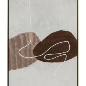 Cuadro minimalista abstracto en tonos marrón y beige