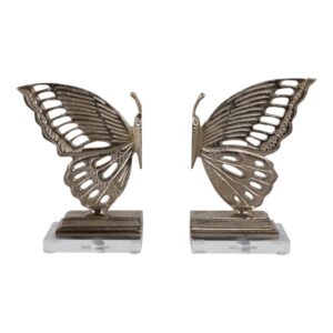 Set De Mariposas Decorativas Metálicas Con Base Acrílica