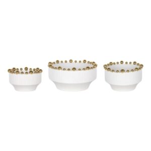 Bowls “Tamasi” Con Puntos Dorados Set De 3