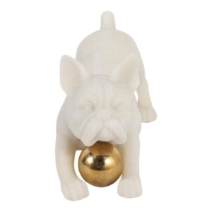 Escultura De Perro “Mae” En Resina Cuarzo