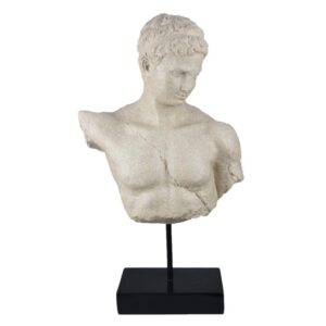 Busto Clásico Decorativo Con Base Negra