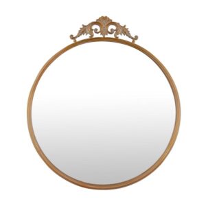 Espejo Redondo Clásico Con Detalle Ornamental