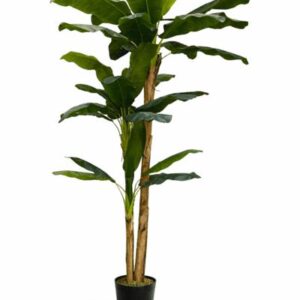 Planta artificial banano alta en maceta negra 270cm