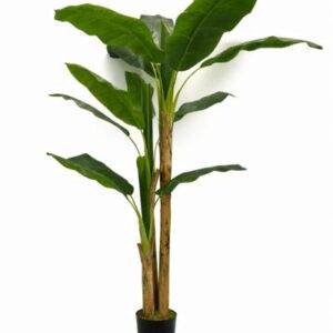 Planta artificial tipo banano en maceta negra 180cm