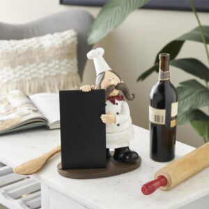 Figura de chef decorativo con pizarra