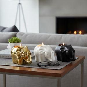 Set de 3 velas aromáticas en forma de elefante