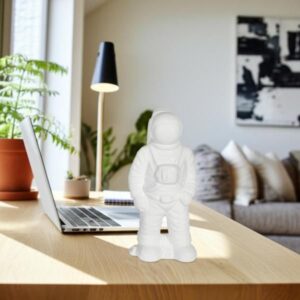 Estatua De Astronauta De Cerámica Blanco De 31Cm