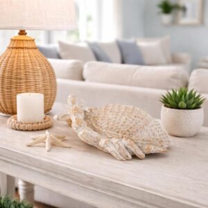 Cangrejo marina beige con textura tejida