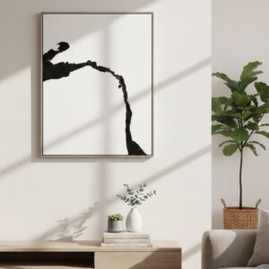 Cuadro decorativo minimalista de arco negro