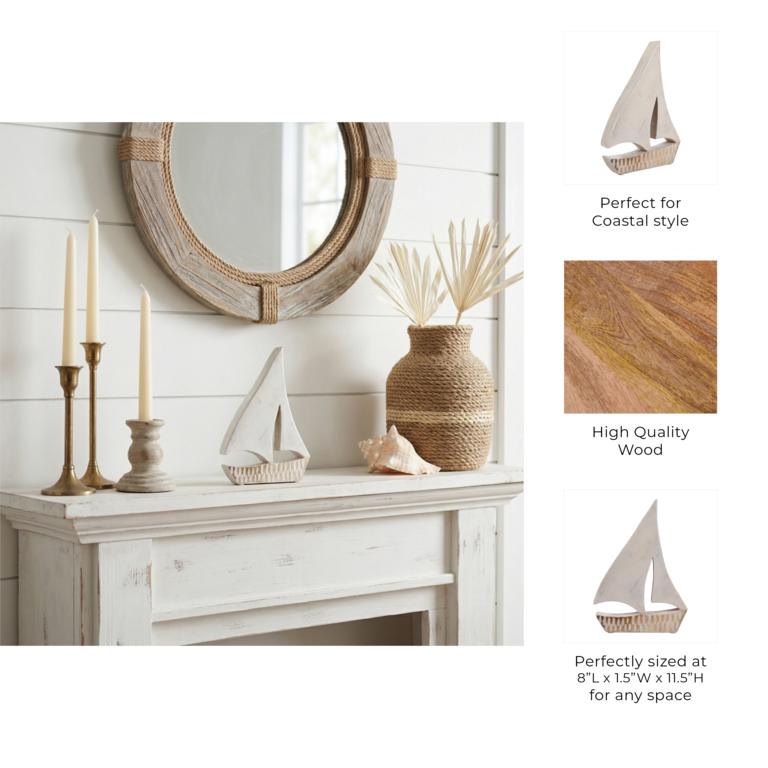 Velero decorativo de madera desgastada