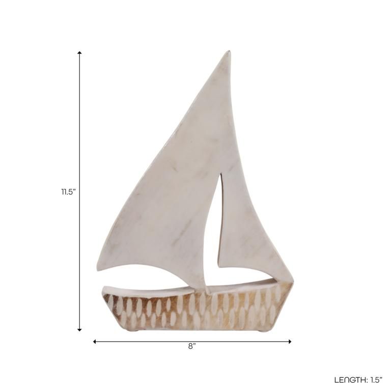Velero decorativo de madera desgastada