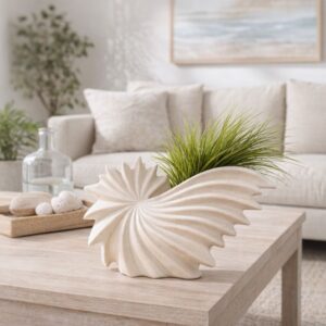 Concha decorativa acanalada