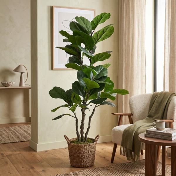Árbol artificial hoja de violín en maceta
