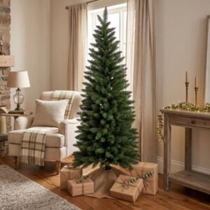 Árbol de Navidad delgado tipo pino abeto 210cm