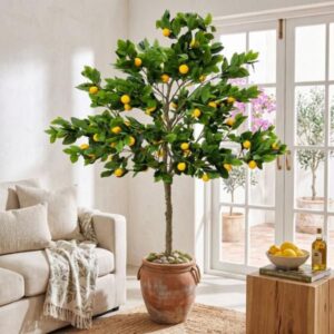 Árbol Artificial de Limón en Maceta