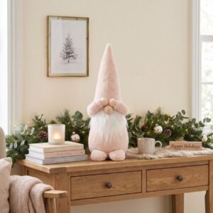 Gnomo Decorativo de Peluche Rosa
